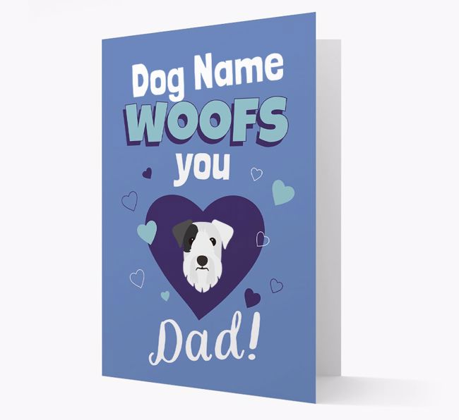 'I Woof You Dad' - Personalized {breedFullName} Card